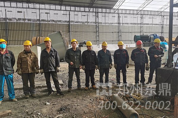 寧夏大型煤泥烘干機項目安裝正式啟動